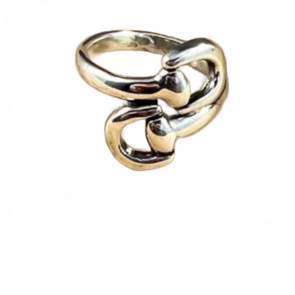 NEW BOHO SOL women's snaffle bit stacking ring in silver